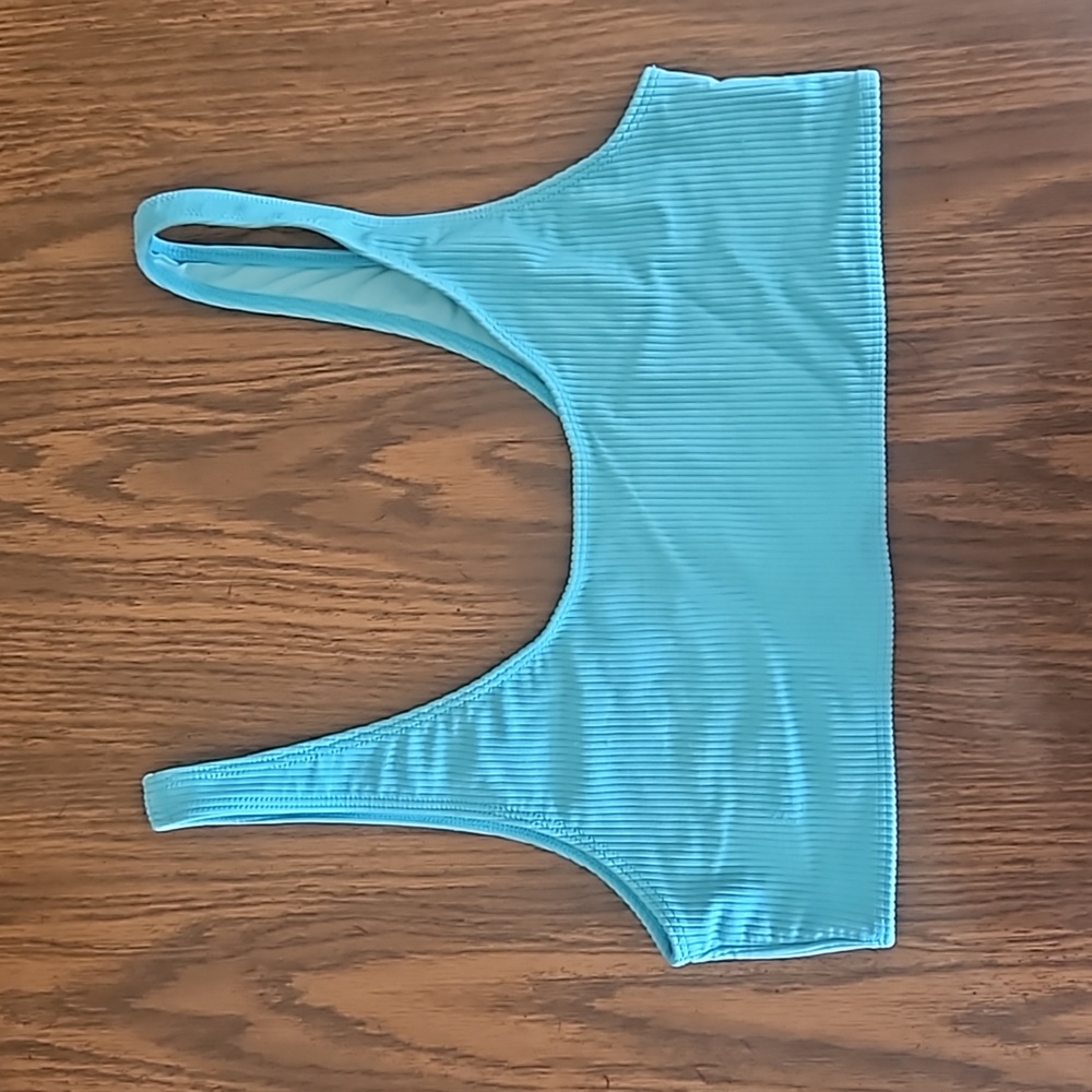 Connor Rib Bikini Top in Aquamarine Frankies Bikinis